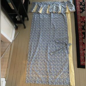 💙💛 Tommy Hilfiger Elizabeth Ann Floral Blue & Yellow Curtain Panels Valences🌠🌼